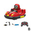 2-Player Interactive Remote Control Bumper Cars Battle Set with Ejecting Drivers (Red vs. Blue)