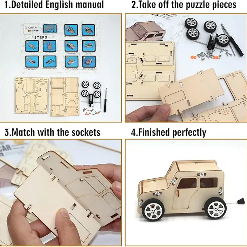 DIY Wooden Cable Car – Self-Powered STEM Engineering Kit