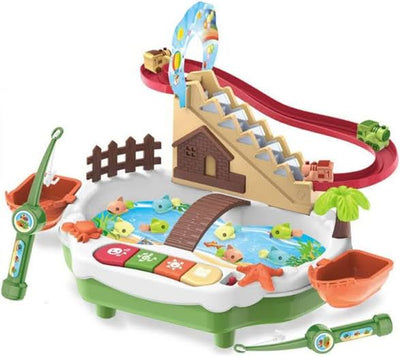 Dinosaur park fishing toy set
