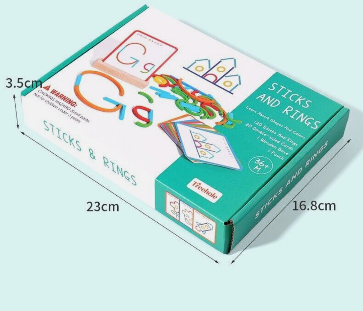 Sticks And Rings Toy ( 120 pieces)