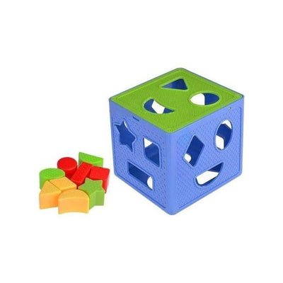 Shape Sorting Cube with 9 Shape and Different Color