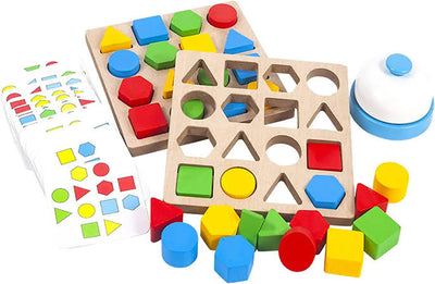 Geometric shapes board challenge toy