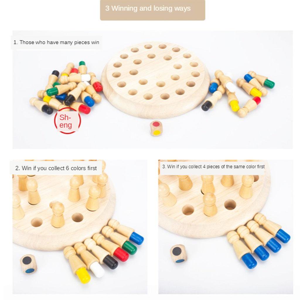 Wooden Memory Match Stick Chess Game