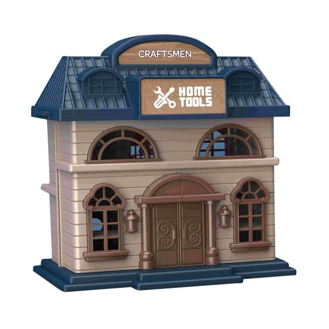 2-in-1 Kids Tool Workshop Play House – DIY Craftsman Home Tools Set