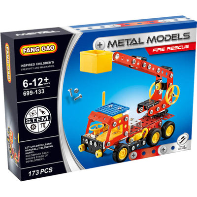 Metal Models Micano Fire Rescue – STEM Construction Set (173 Pieces)