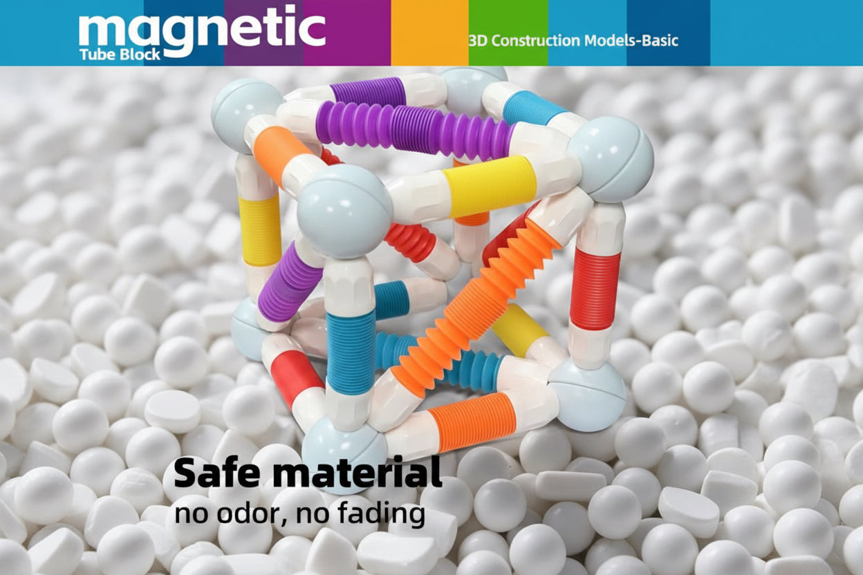 Flexible Magnetic Tube 66-piece Building Set – STEM Creative Construction
