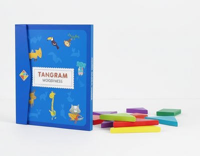🧩 Magnetic Tangram Woodness Puzzle Book