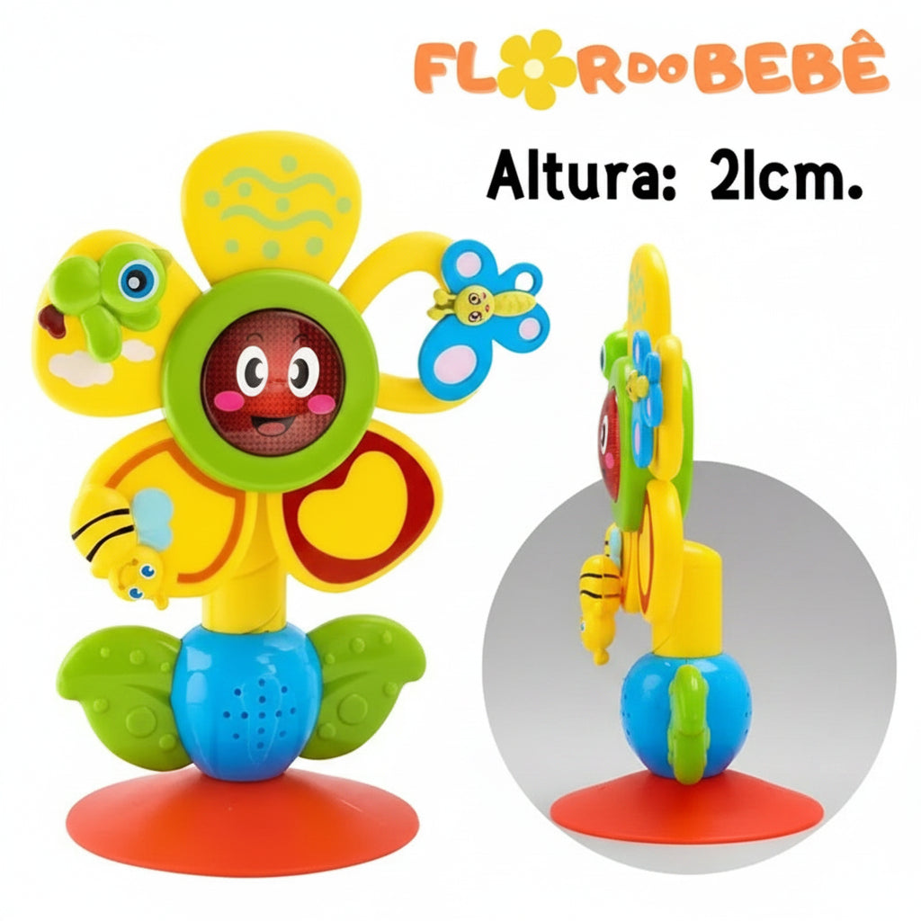 Zoop Toys Flower Interactive Musical Activity Wheel | Ages 6m+ | Master Sensory Calibration & Fine Motor Mechanics