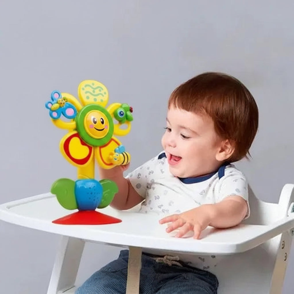 Zoop Toys Flower Interactive Musical Activity Wheel | Ages 6m+ | Master Sensory Calibration & Fine Motor Mechanics