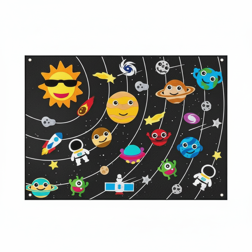 Interactive Solar System Felt Story Board – Cosmic Learning Adventure
