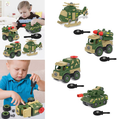 DIY Take-Apart Vehicle Sets – Police & Military Series (Ages 3+)