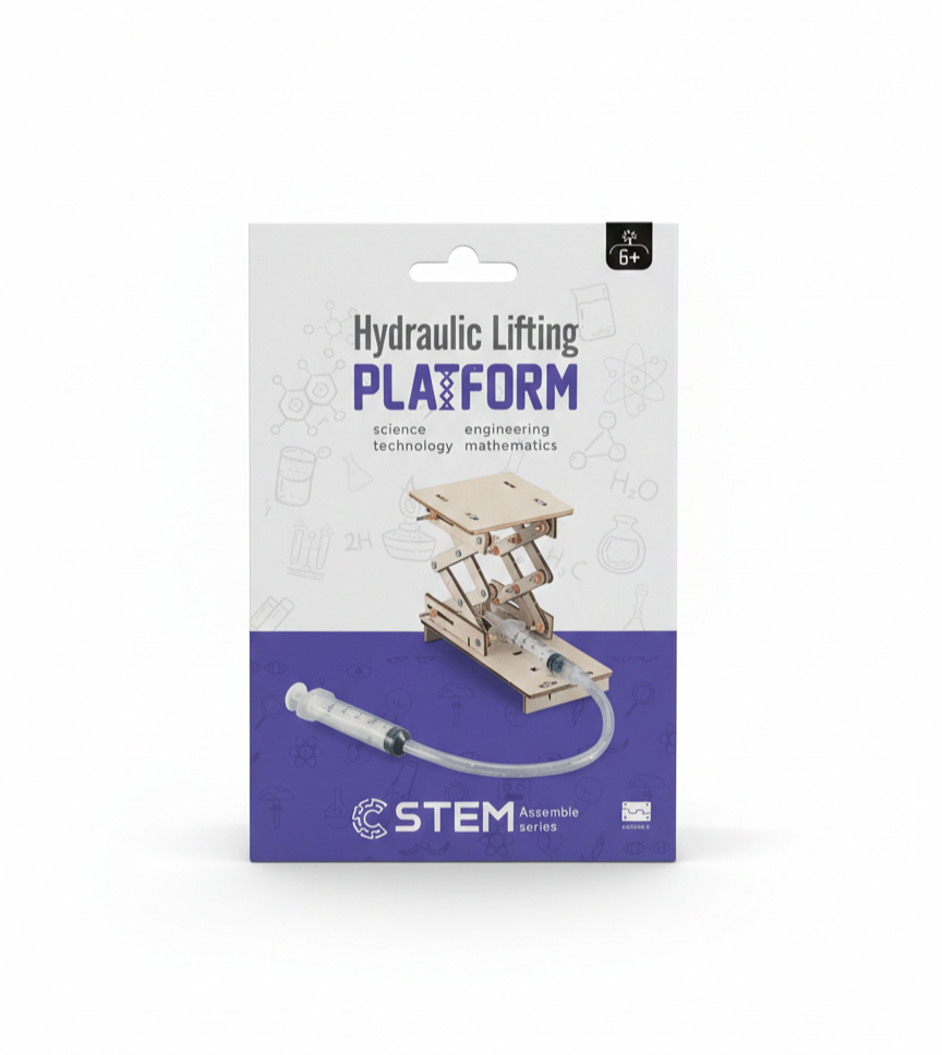 DIY Hydraulic Lifting Platform – Wooden STEM Construction Kit
