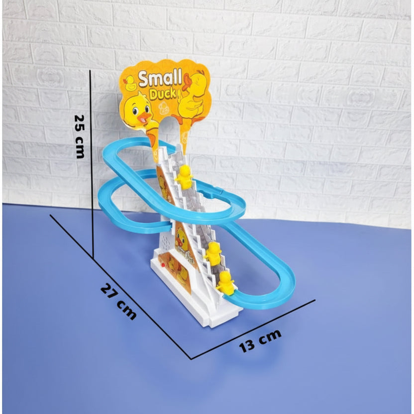 Small Duck Stair-Climbing Track – Musical LED Slide & Escalator