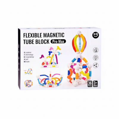 Flexible Magnetic Tube  36-piece Building Set – STEM Creative Construction