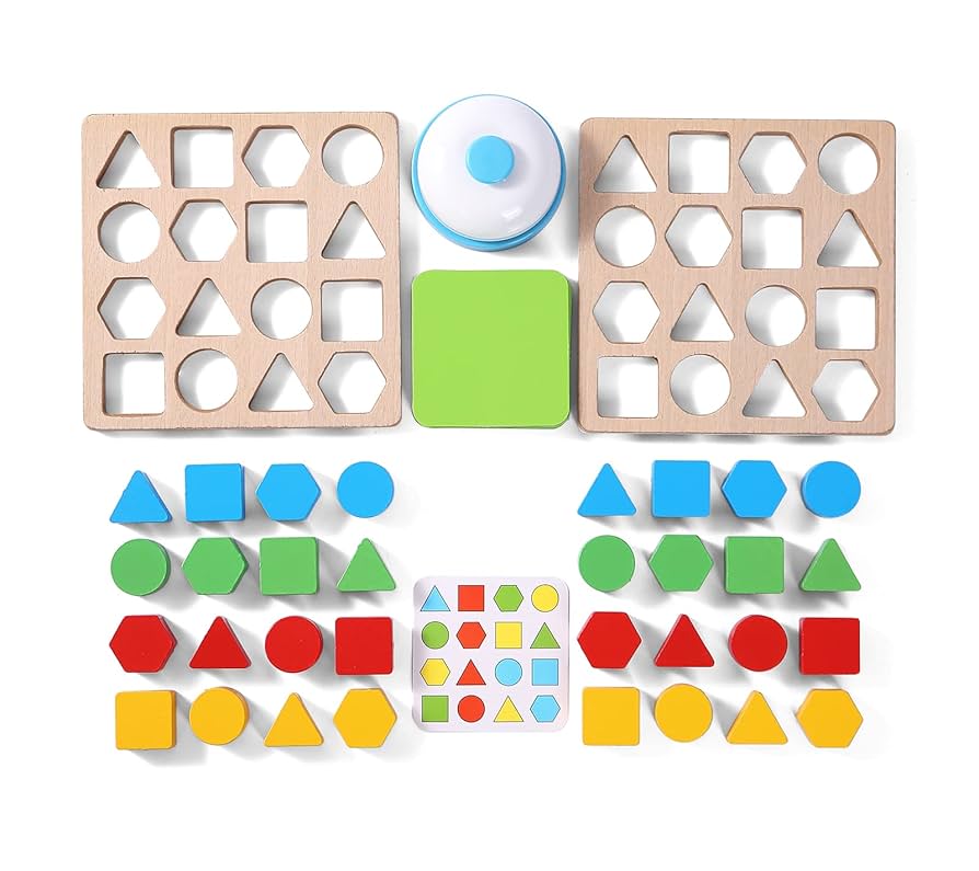 Geometric shapes board challenge toy