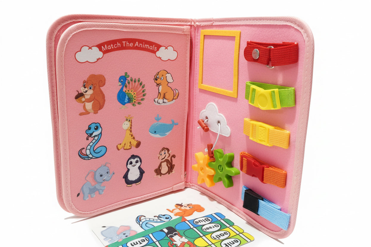 Montessori Unicorn-Themed Busy Book – Interactive Felt Learning Adventure