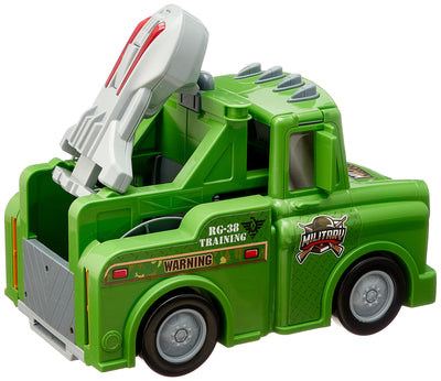 Military car deformation track toy