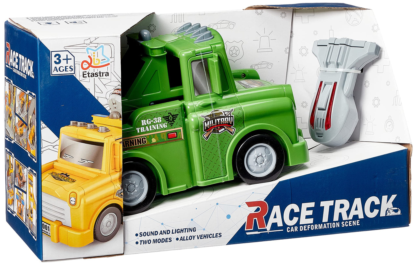 Military car deformation track toy