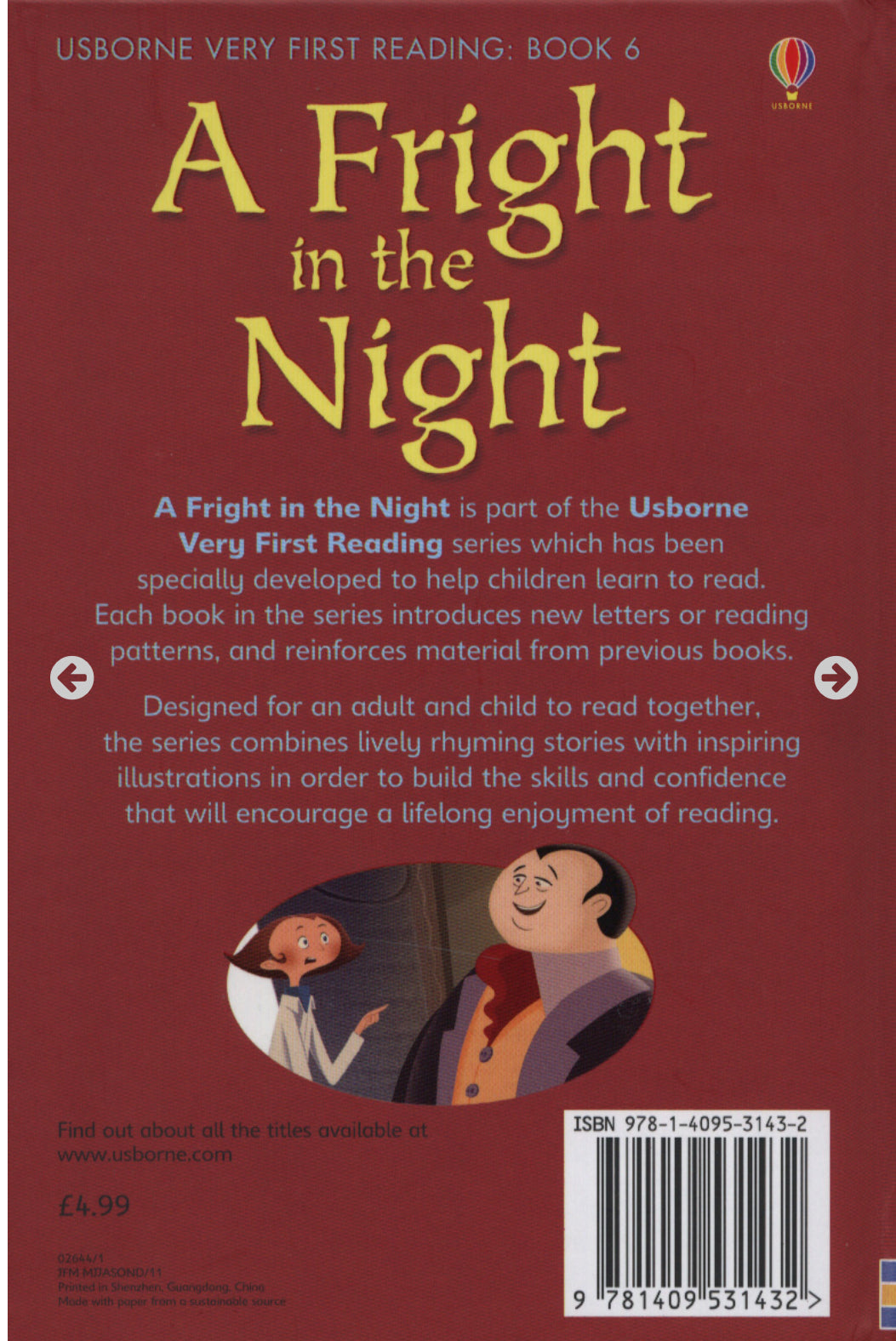 The Night Fright: Usborne Very First Reading