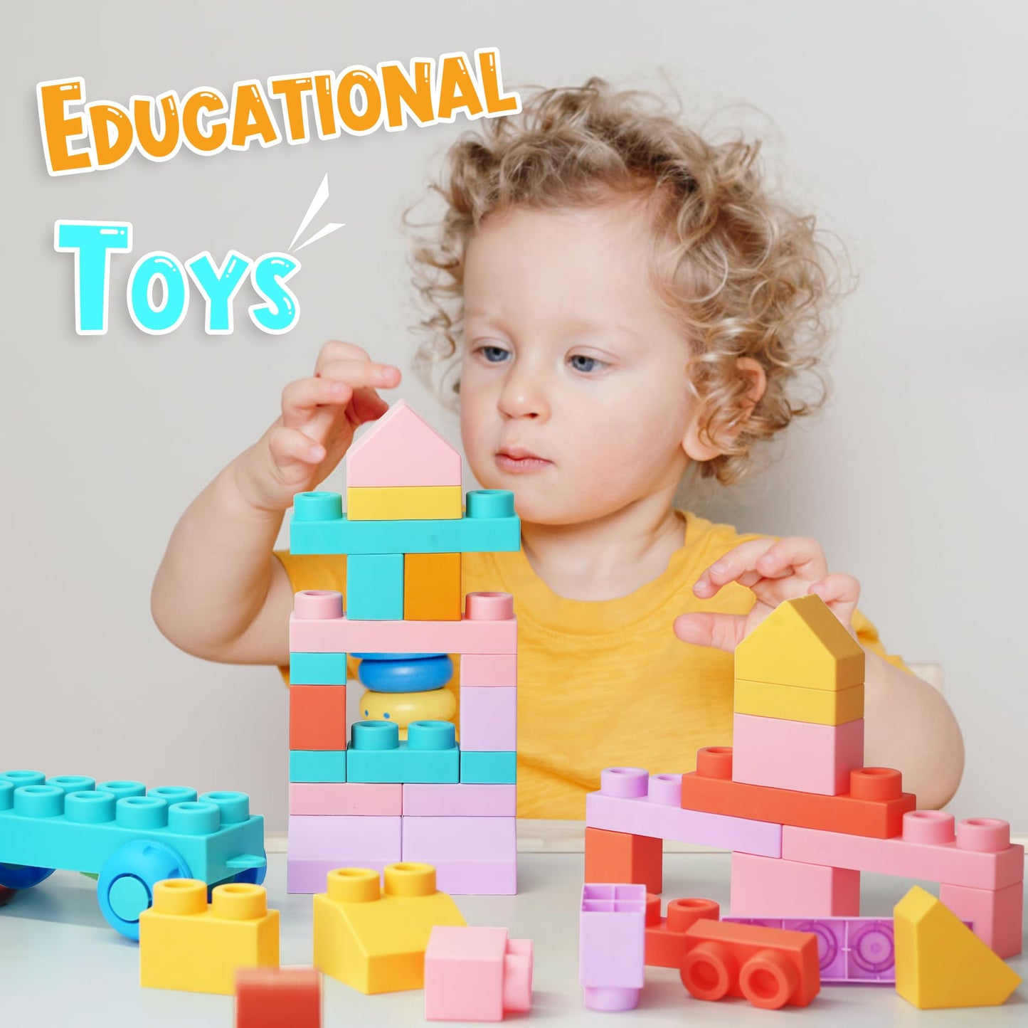 20-Piece Silicone Building Blocks – Safe & Flexible Set