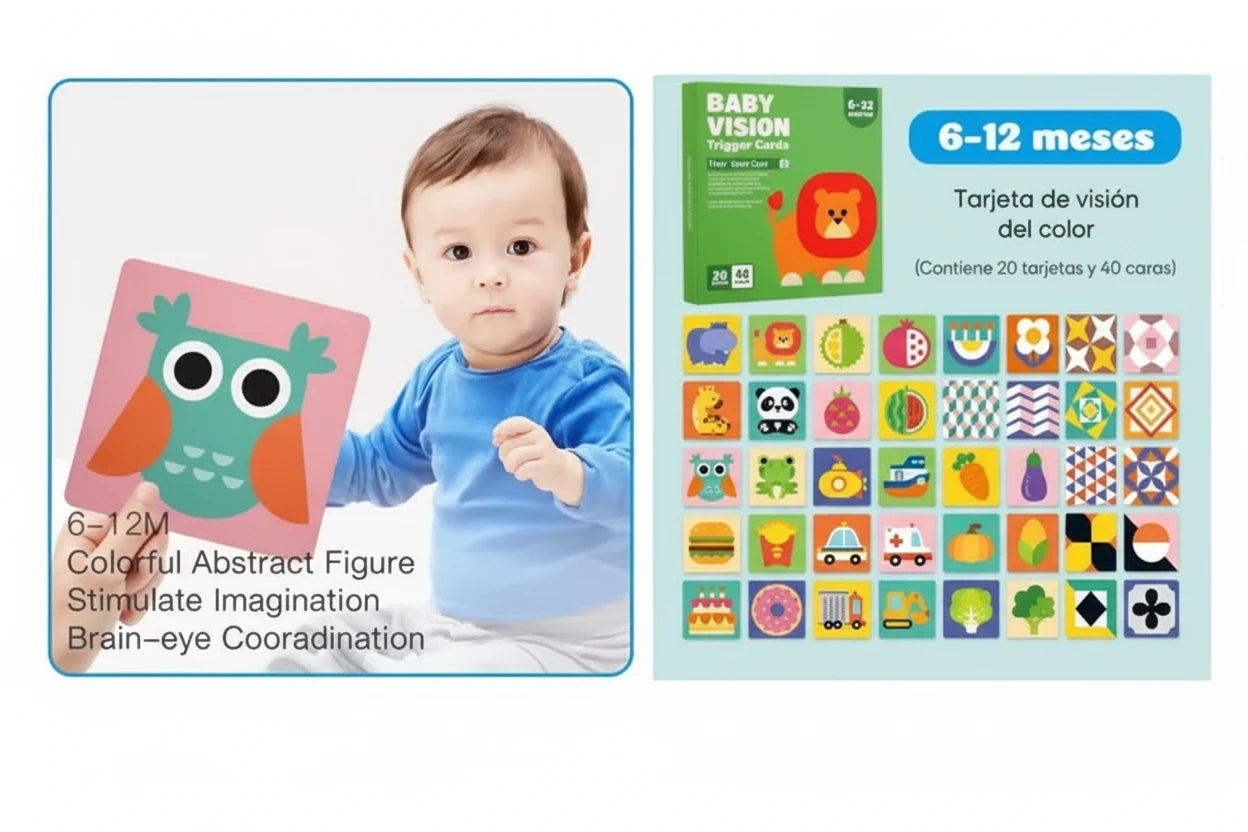 Infant Vision Trigger Cards (Level 2) – Color & Pattern Recognition Set