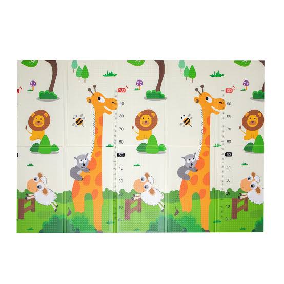 Foldable XPE Foam Play Mat – 180 x 200 cm Reversible Educational Mat