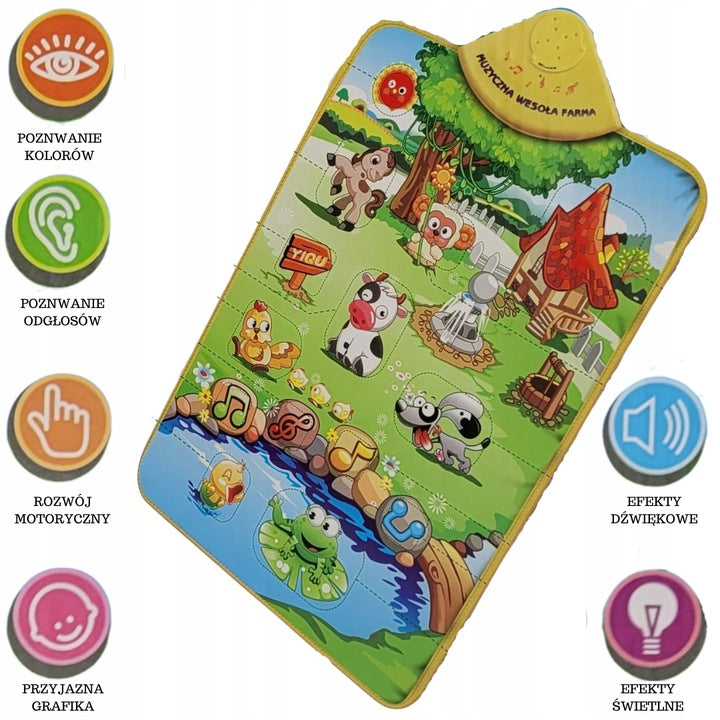 Fabric Rectangle Learning Musical Carpet Toy