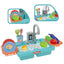 Kids Electric Play Dishwasher & Sink Toy Set with Running Water – 19 Pieces