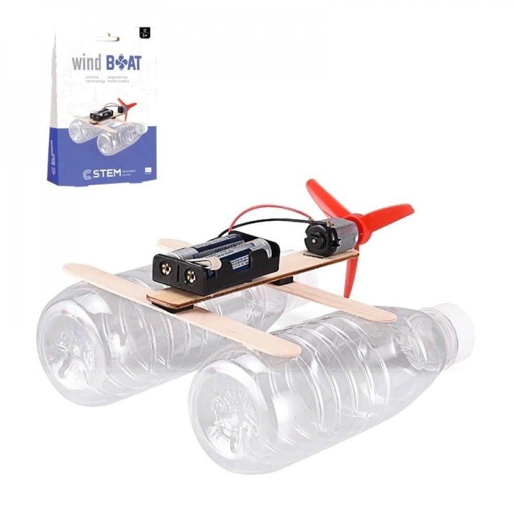 DIY Wooden Wind Boat – Battery-Powered STEM Craft Kit