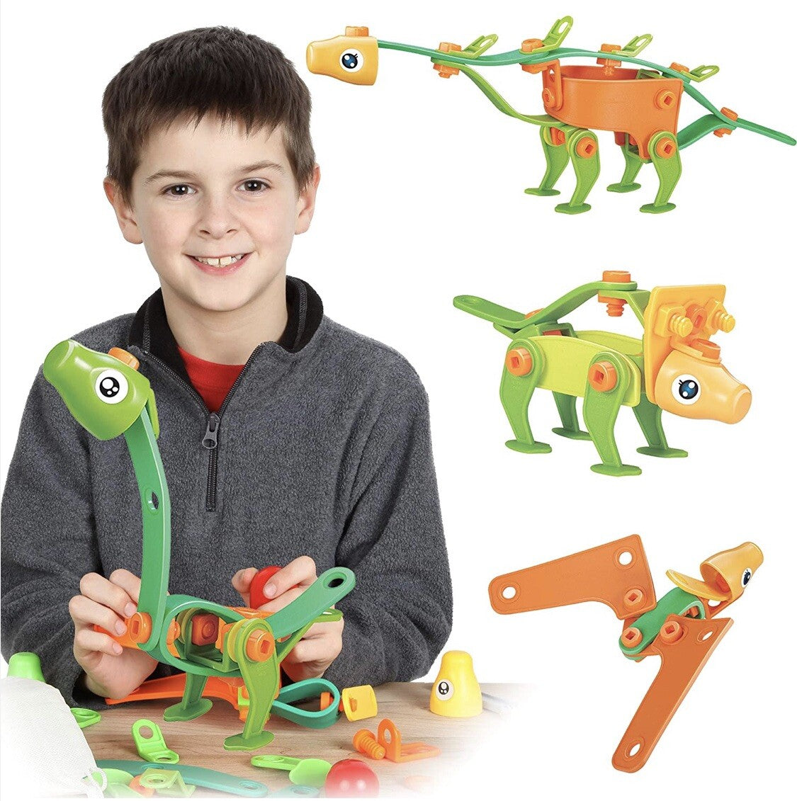 Dinosaur Building & Disassembly Set – 176 Pieces