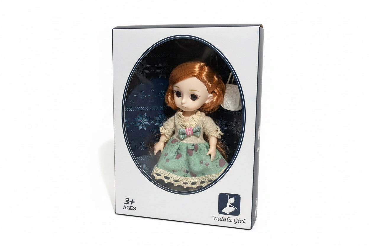 Walala Fashion Small Doll 16cm with Handbag – Jointed Mini Doll
