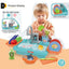 Kids Electric Play Dishwasher & Sink Toy Set with Running Water – 19 Pieces