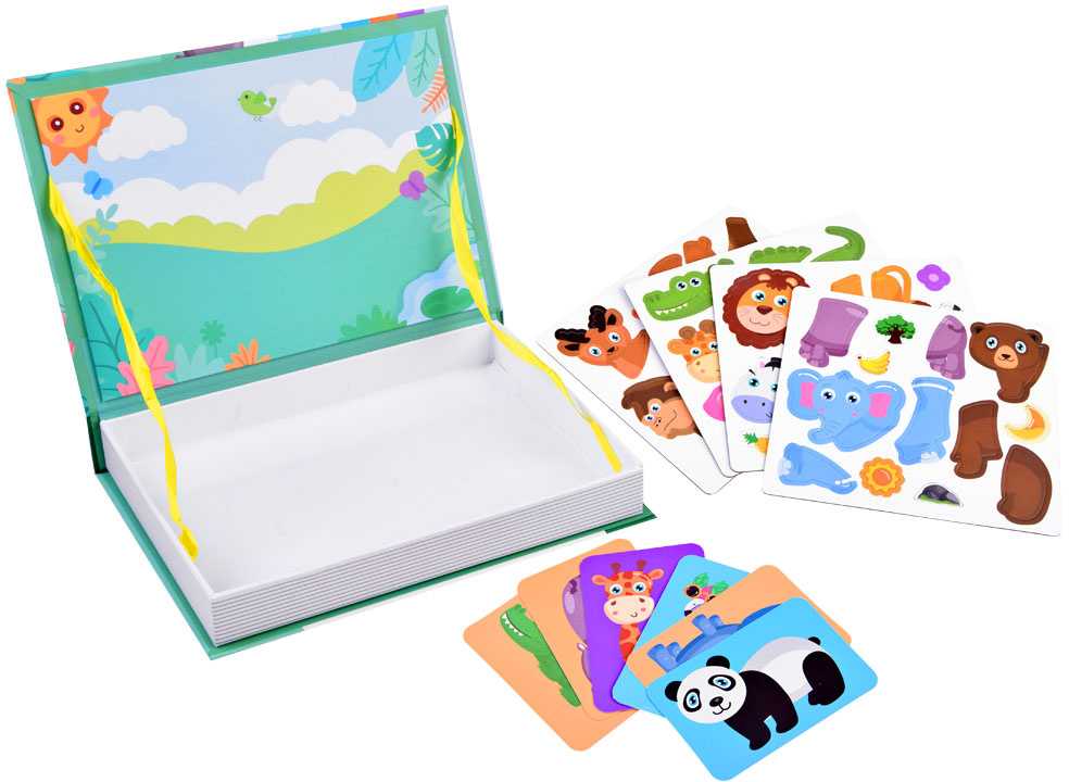 Magnetic Book for Kids – 47 Pieces Animal Puzzle Set (12 Animals)