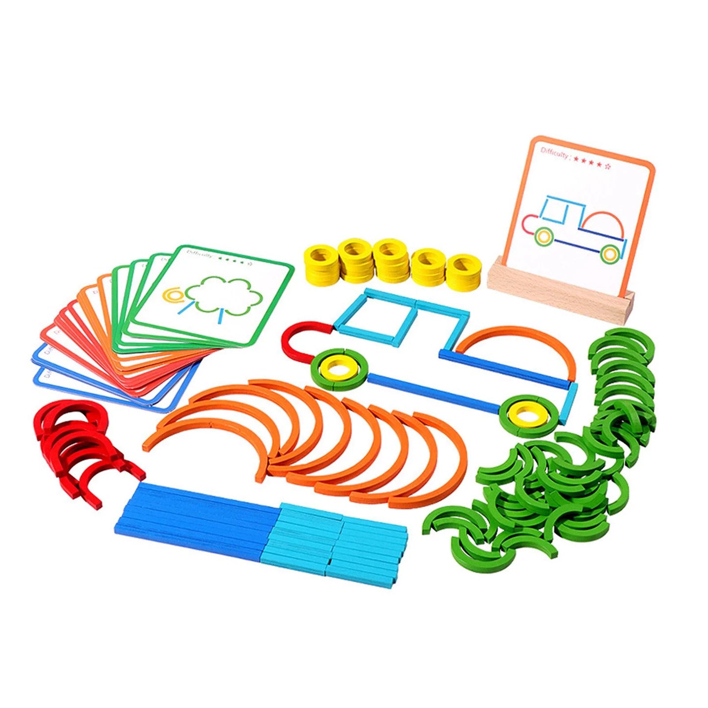 Sticks And Rings Toy ( 120 pieces)