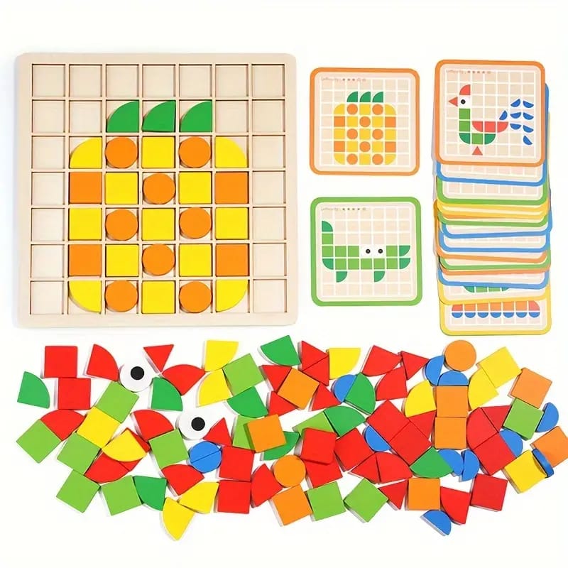 Wooden mosaic puzzle 120 piece