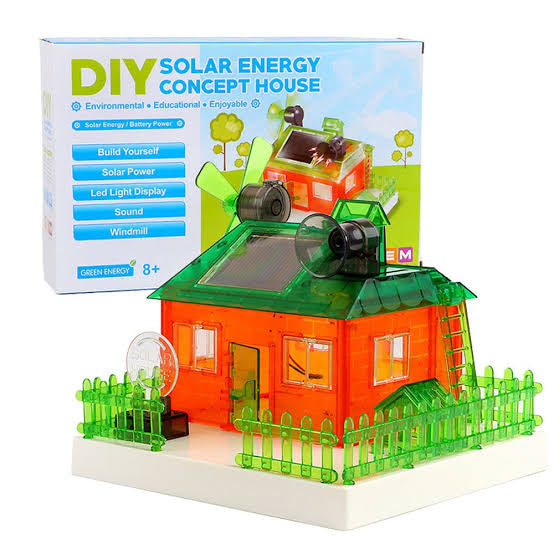 DIY solar energy concept house toy