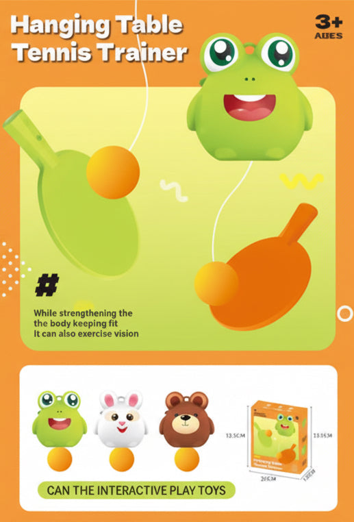Froggy Hanging Table Tennis Trainer – Indoor Action & Reaction Game