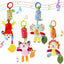 Soothing Sensory Plush – Hanging Stroller Toy with Rattle & Teether
