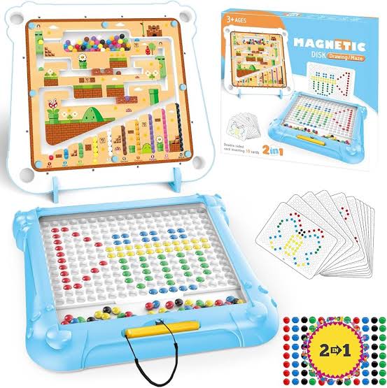 3-in-1 Magnetic Drawing Board & Maze – Double-Sided Activity Set