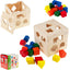 Montessori Wooden Shape Sorter Cube (1-3 years old)