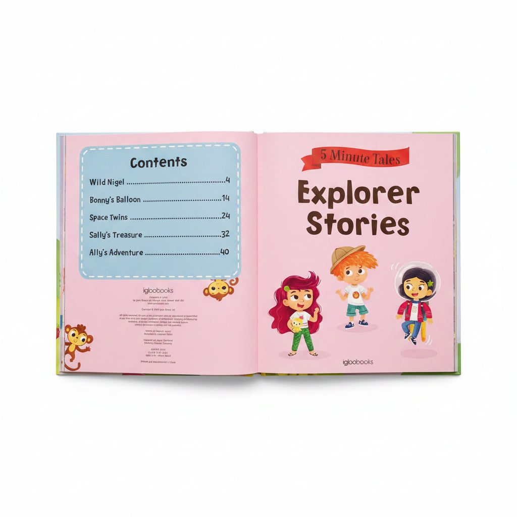 5 Minute Tales Explorer Stories Bedtime Storybook for Kids (Ages 3–6)