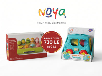 Early Learning Toddler Bundle: Farm Hide & Seek Pop-Up Game + Sort 'n Play Vehicle (Ages 18M+)