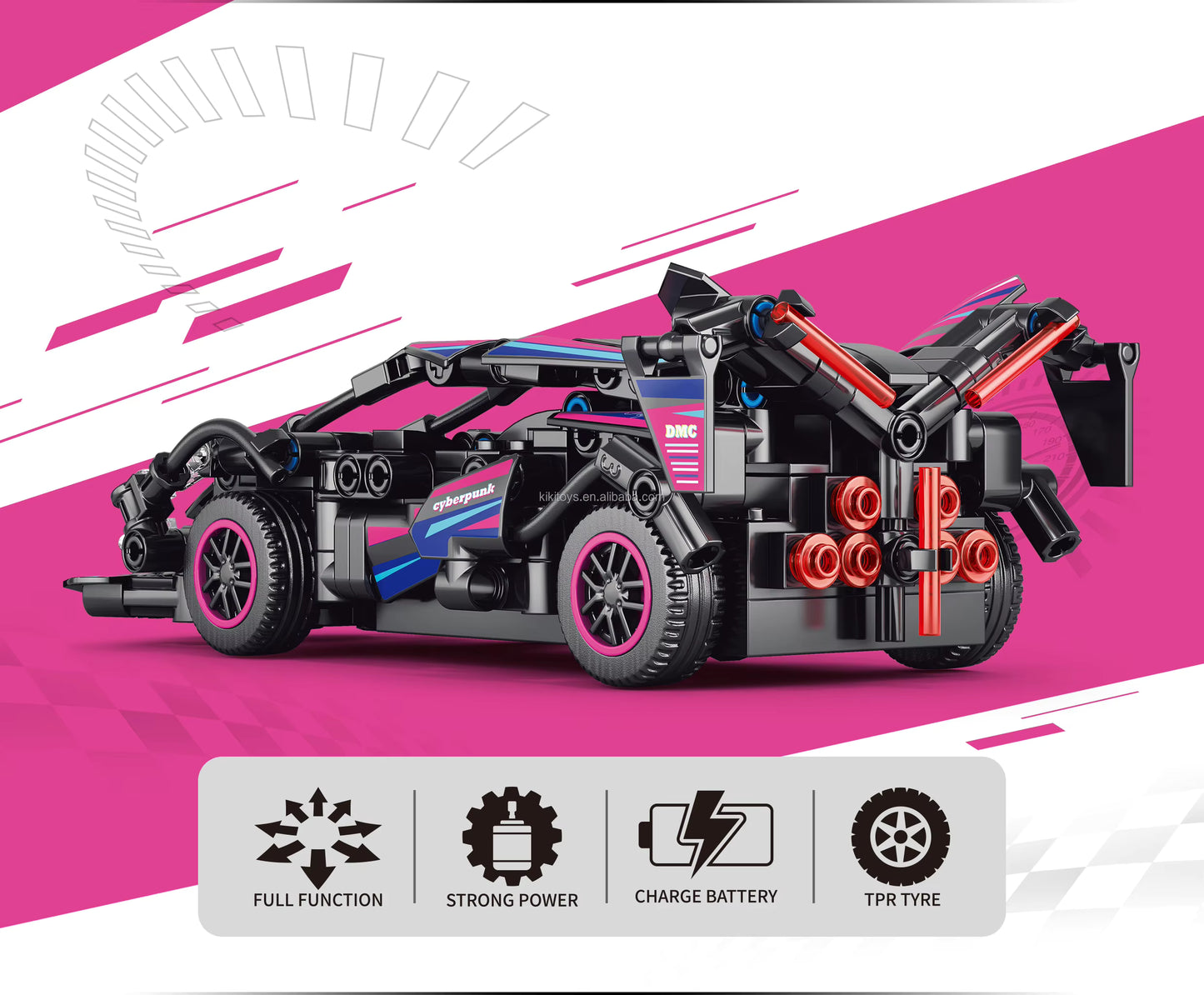 Cyberpunk RC Building Lego Car Set | Ages 6+ | Advance Engineering & Problem-Solving