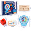 Montessori Wooden Early Education Alarm Clock Block Cards Game