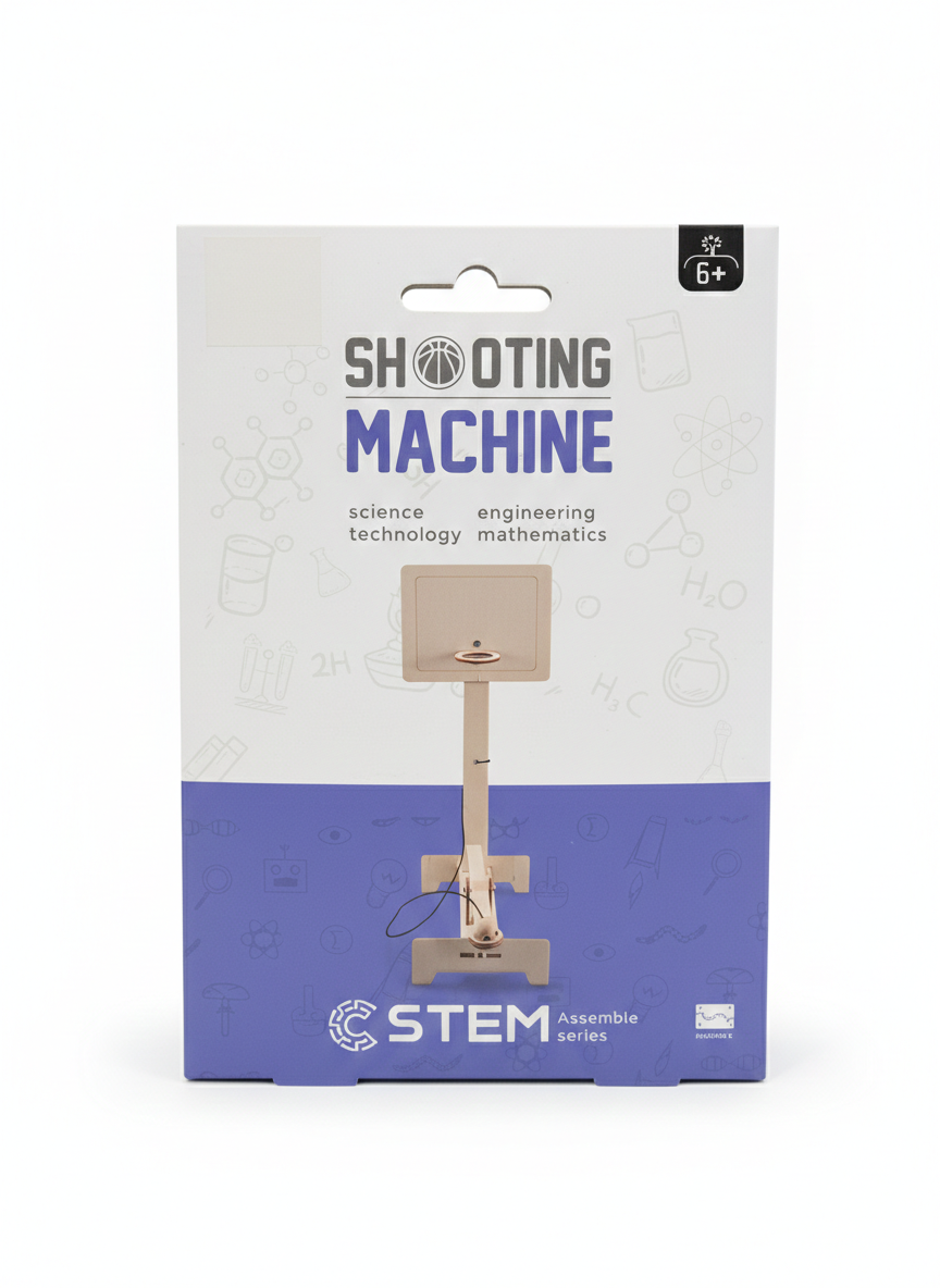 DIY Basketball Shooting Machine – Wooden STEM Construction Kit