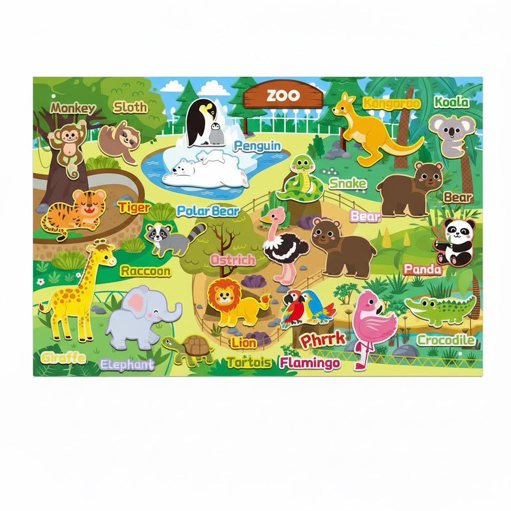Zoo Animals Felt Story Board – 41-Piece Interactive Learning Set