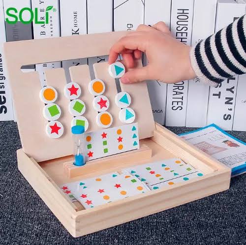Logic 4 colors wooden toy