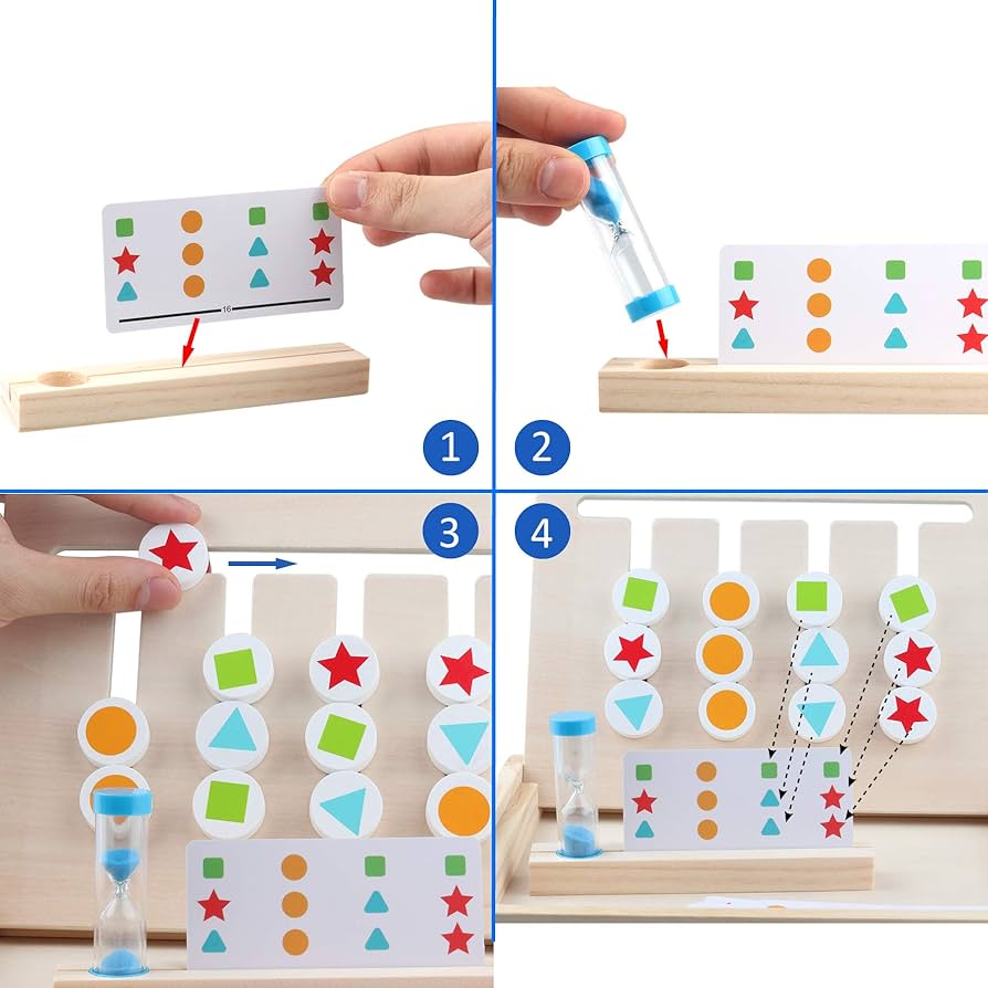 Logic 4 colors wooden toy