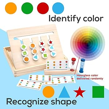 Logic 4 colors wooden toy