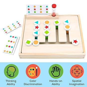 Logic 4 colors wooden toy